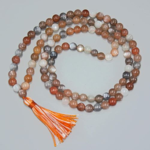 Multicolor Moonstone Tasbih Beads Mala